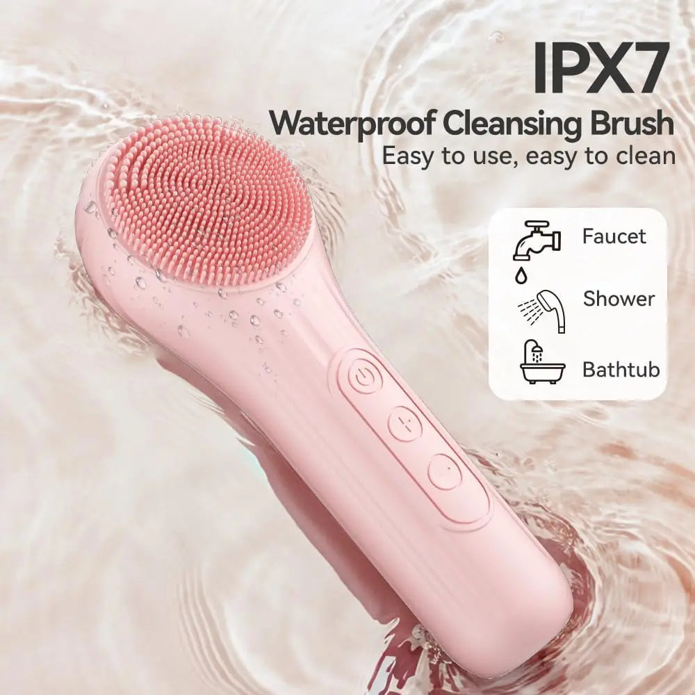 Sonic Rechargeable Facial Cleansing Brush – Waterproof, Exfoliating, Deep Pore Cleaner"