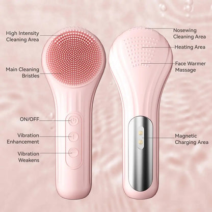 Sonic Rechargeable Facial Cleansing Brush – Waterproof, Exfoliating, Deep Pore Cleaner"